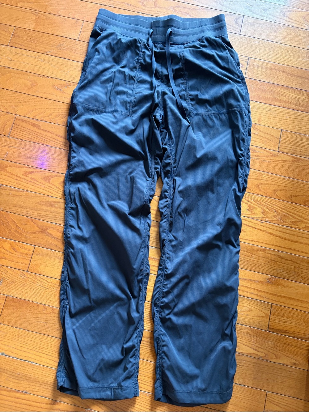 Women’s CRZ Yoga Black Lightweight Straight Leg Workout Pocket Pant 28”
